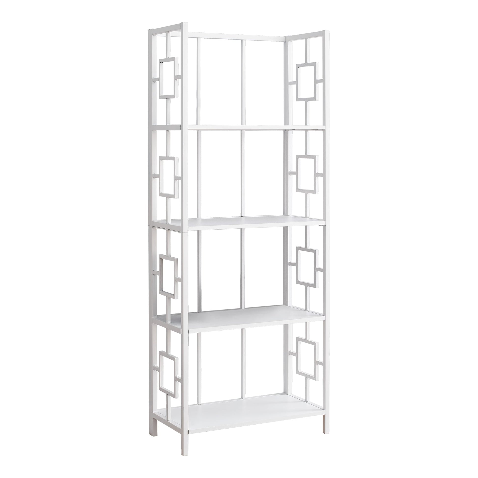 Monarch Specialties - 62"H Decorative Metal French Style Etagere Bedroom Bookcase - I 3615