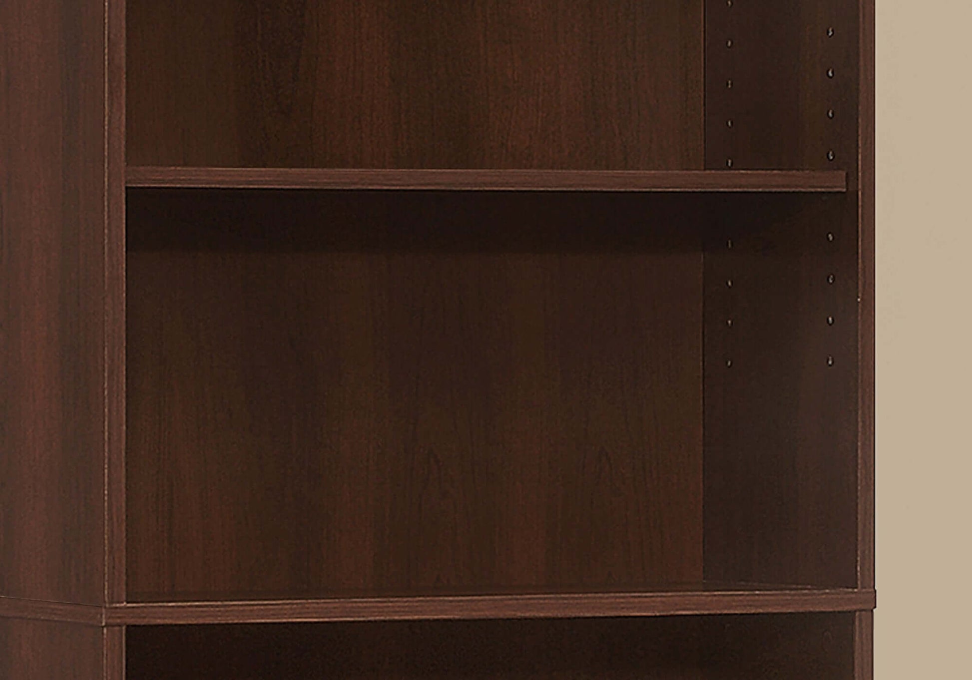 Monarch Specialties - Transitional 72H 5 Shelf Bookcase in Cherry Laminate Finish - I 7466