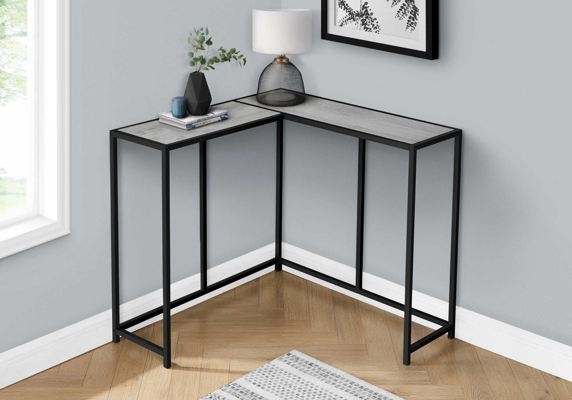 Monarch Specialties - 36"L Bedroom Accent Console Corner Table - I 2156