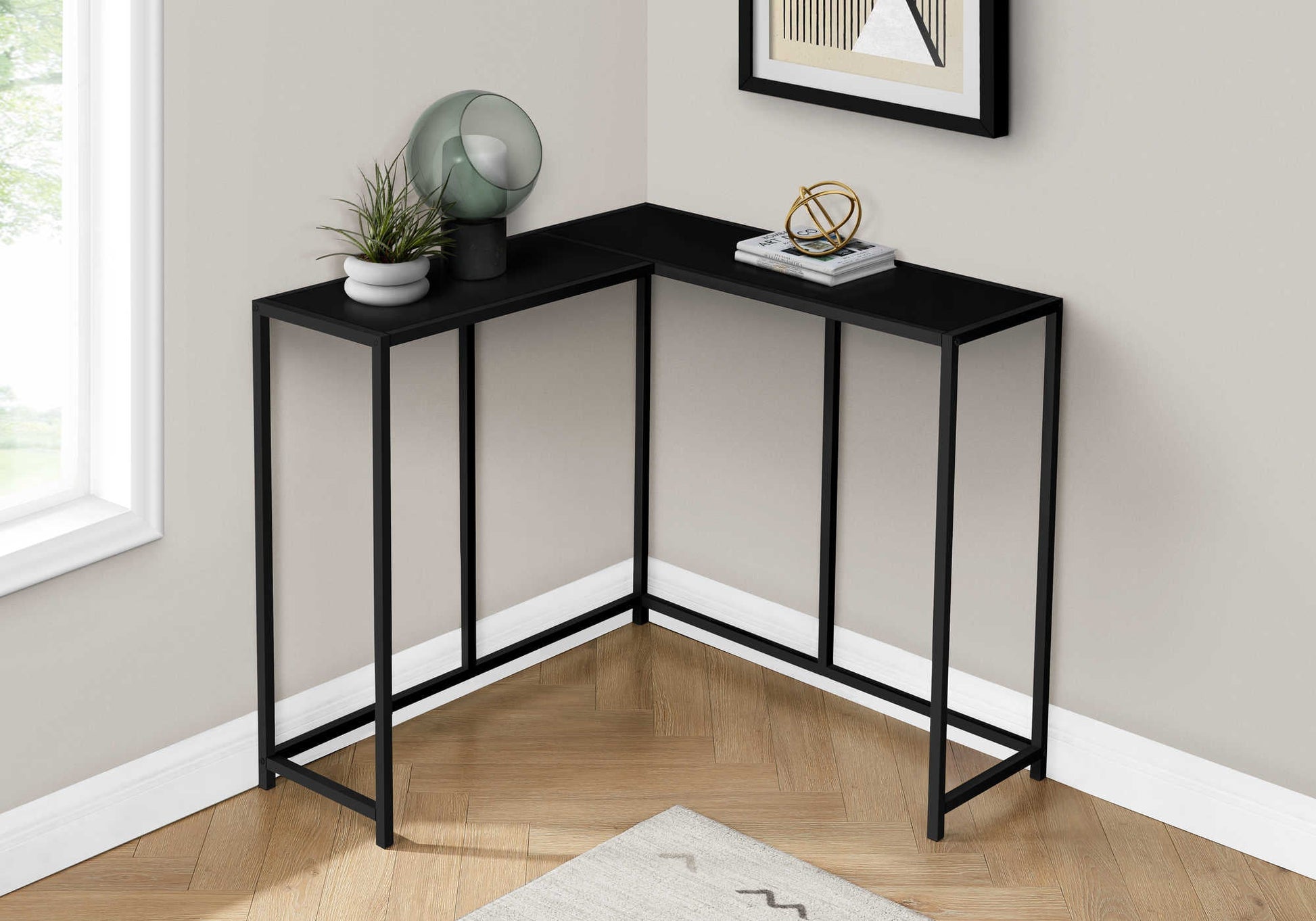 Monarch Specialties - 36"L Bedroom Accent Console Corner Table - I 2157