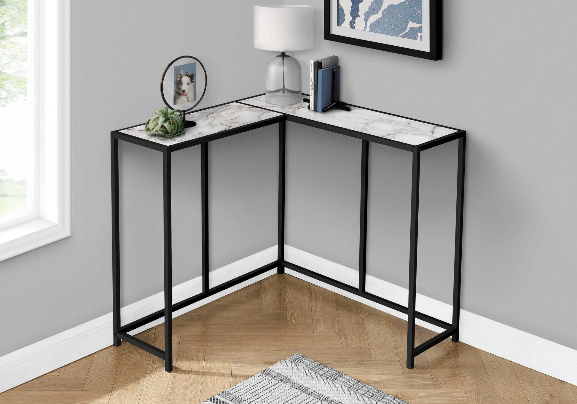 Monarch Specialties - 36"L Bedroom Accent Console Corner Table - I 2159