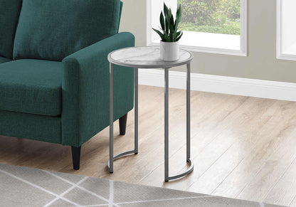 Monarch Specialties - 18.25"Dia/24"H Modern Laminate Bedroom Accent Table with Metal Frame - I 2205