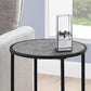 Monarch Specialties - 18.25"Dia/24"H Modern Laminate Bedroom Accent Table with Metal Frame - I 2205