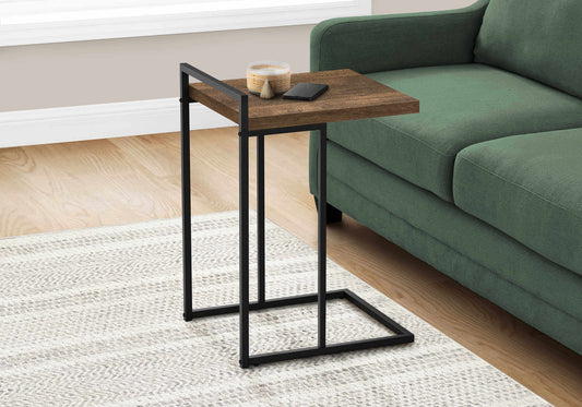 Monarch Specialties - 16"L / 26.5"H Modern Laminate Bedroom Accent Table with Metal Frame - I 3630