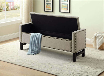 IF 6405 Beige Fabric Storage Bench