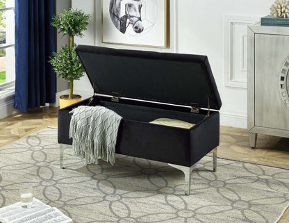 IF 6256 Black Velvet Storage Bench