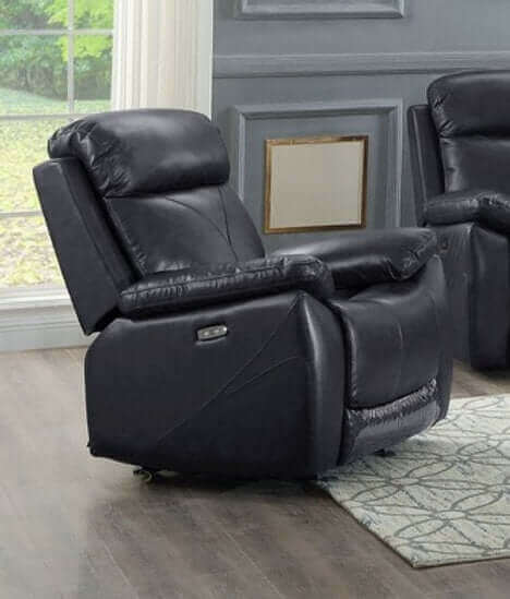 IF-8018 Chair Grey Genuine Leather Power Recliner Chair