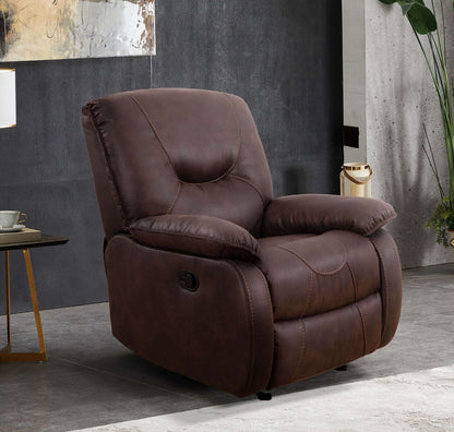 IF 6351 Recliner Brown Elephant Skin Fabric Recliner Chair