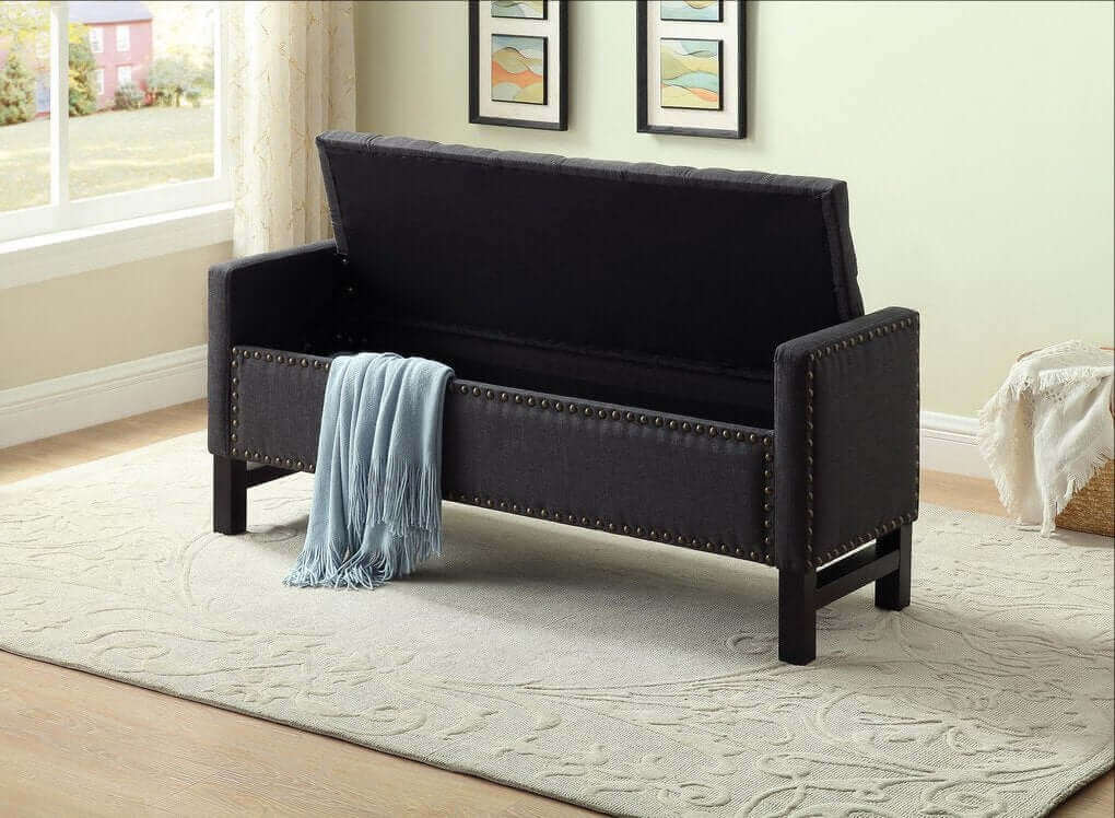 IF 6403 Charcoal Fabric Storage Bench