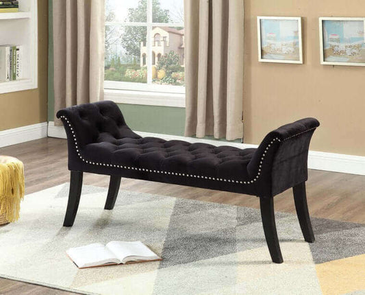 IF 6231 Black Velvet Bench