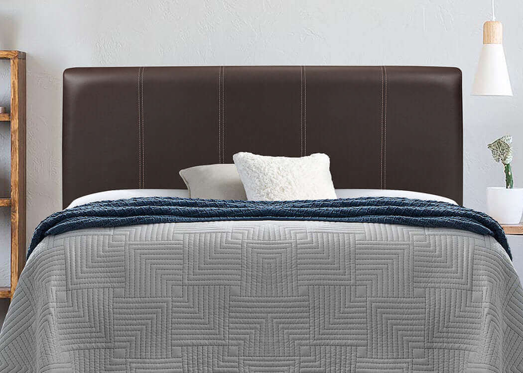 International Furniture Distribution Centre - Espresso Finished PU Leather Upholstered Headboard - IF-136E - D