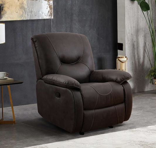 IF 6350 Recliner Grey Elephant Skin Fabric Recliner Chair