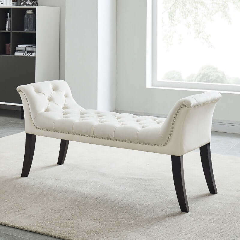 IF 6233 Cream Velvet Bench