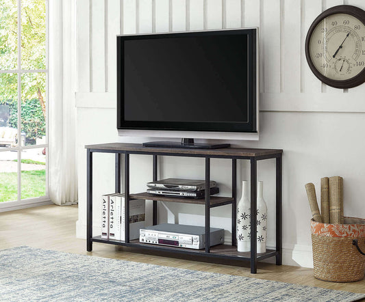 IF 5032 TV Stand with Distressed Wooden Top and Metal Base